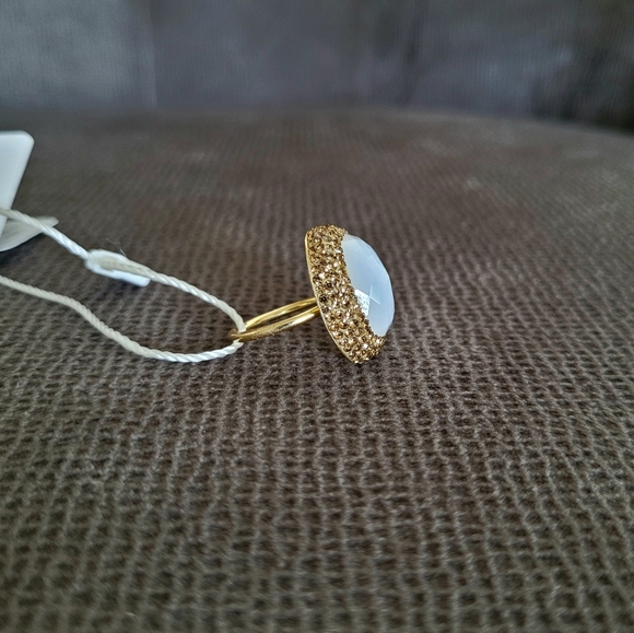 Zeyzey Faceted Opaque Moonstone🌙 Statement Ring - Picture 11 of 15